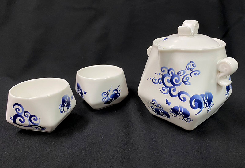 青龍天燈茶具組一壺二杯